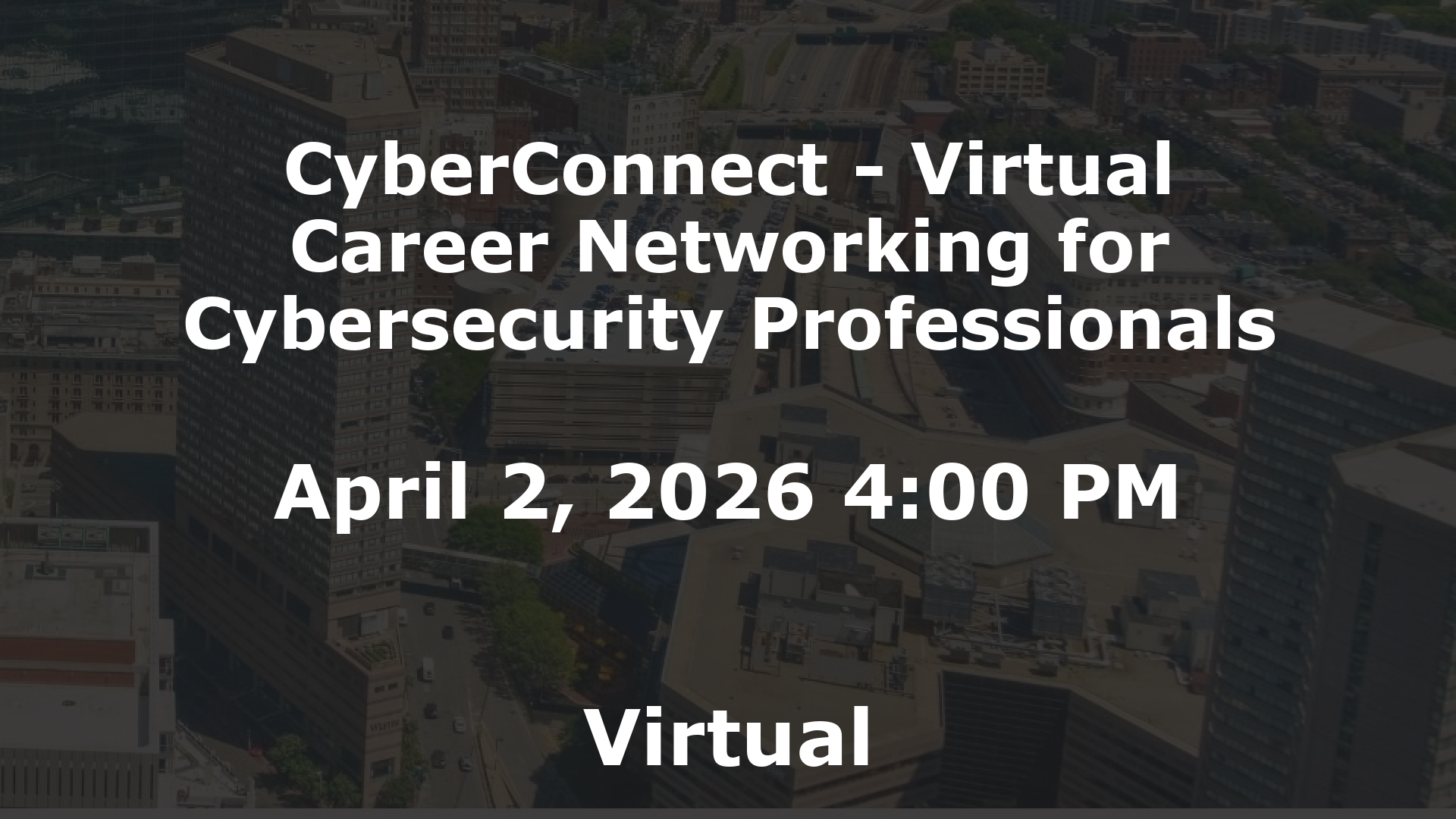 CyberConnect - Virtual Career Networking for Cybersecurity Professionals event image